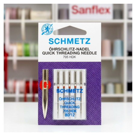 Aguja maquina schmetz 705 facil enhebrar 80 1 blister