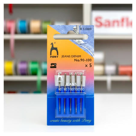 Aguja maquina 130/705h pony 51009 jeans pack 25