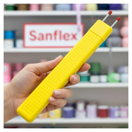 Estuche plastico para agujas de tejer