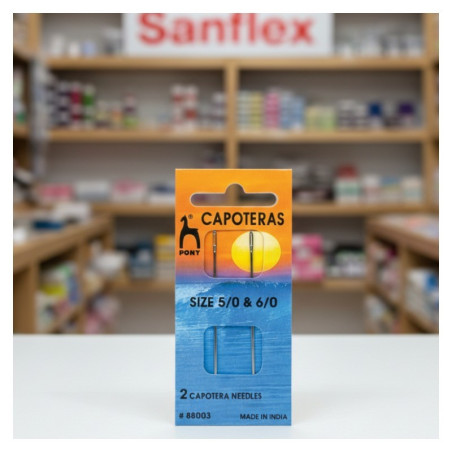 Aguja pony 88003 capotera talla 5/0-6/0 pack 10