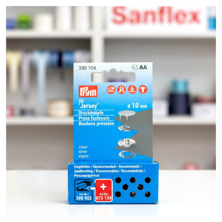 Botones presion prym jersey 10mm 390104 20 piezas