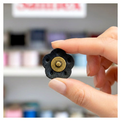 BROCHE MAGNÉTIQUE SIMILI-CUIR 5041 14MM NOIR PAQUET DE 6