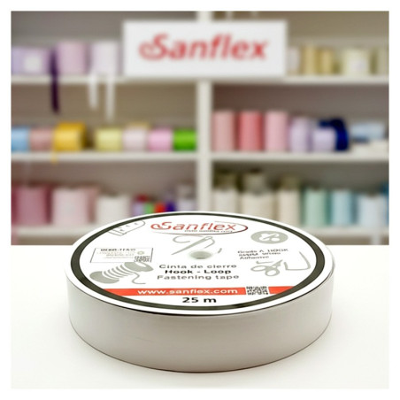 Cinta cierre adhesiva hembra sanflex 400 50mm 25mt