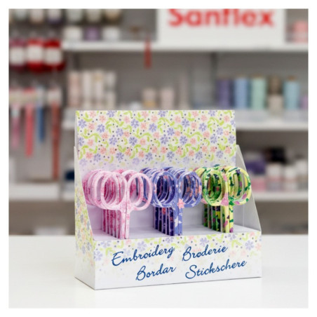 Expositor 18 tijeras bordar floral b4814.1