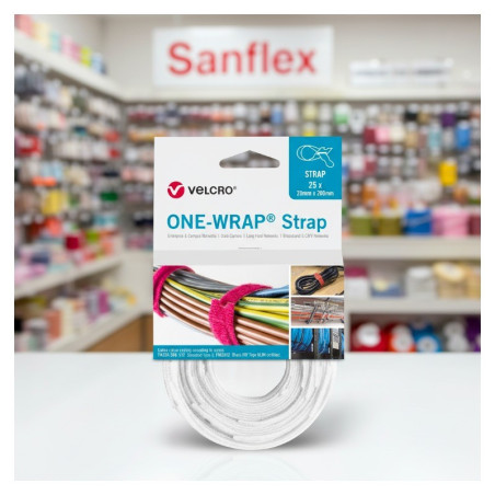Velcro® brand one-wrap® strap 64500 blanco 25 pcs