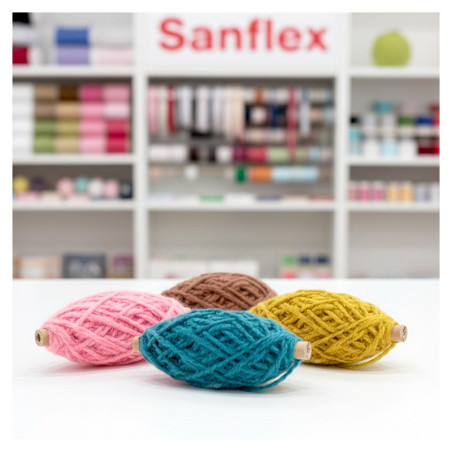 Flaxcord Jute Cord 3.5 mm 25 Meters Pack 6