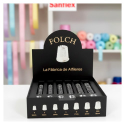 Estuche dedales 1016 laton folch jabali 72 uds