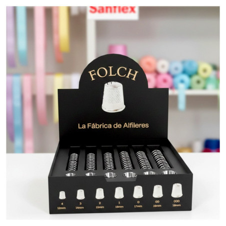 Estuche dedales 1016 laton folch jabali 72 uds