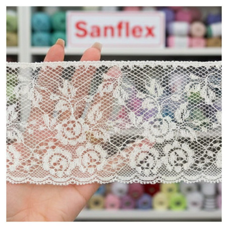 Puntilla jacquard 1403198 7 cm 20 metros