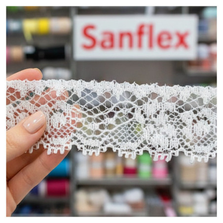Puntilla jacquard 1403195 2 cm 20 metros