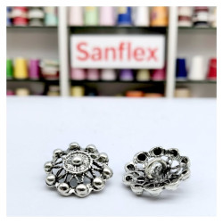 Botón charro metálico nickel free 682200