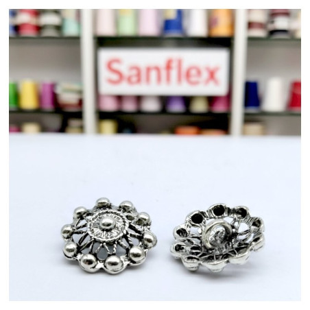 Botón charro metálico nickel free 682200