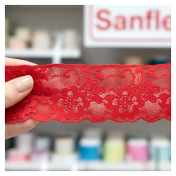 Puntilla nylon elastica art 1018 55mm 20 metros
