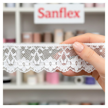 ELASTIC NYLON LACE ART 1223 25mm 20 METERS