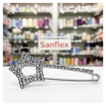 Broche imperdible con strass k1422