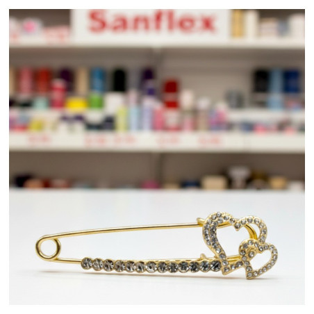 Broche imperdible con strass k1425