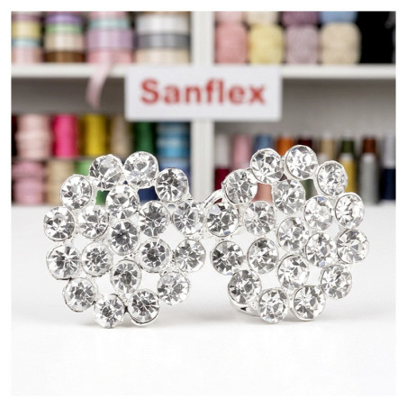 Alamar - corchete strass 4,5cm x 2cm 1 unidad