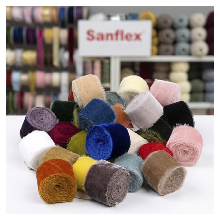 Cinta velvet deshilachada 5461 40mm pieza 2.75 mts