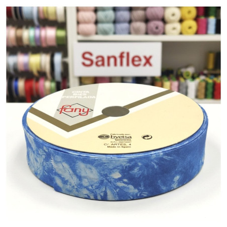 Cinta bies tie dye 7707 18mm rollo 25 metros