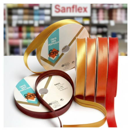 Bias Ribbon Satin/Polyester 18mm Pack 25 meters