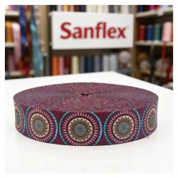 Cinta poliester mc2152 mandala vino 30mm 15 mts