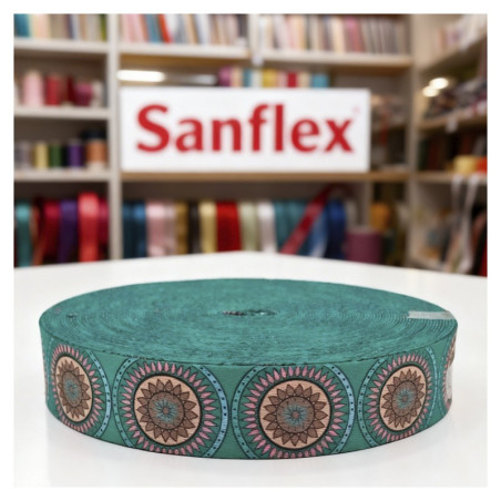 Cinta poliester mc2150 mandala tiffany 30mm 15 mts
