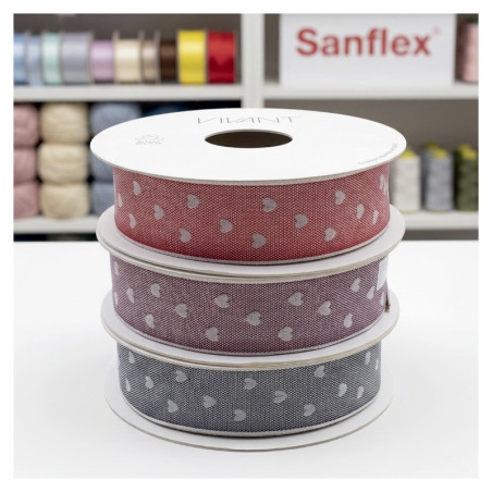 Ruban Tweed Coeurs 1326 15 mètres
