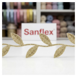 Fantasy Ribbon Leaves Gold-Silver 9 Meters