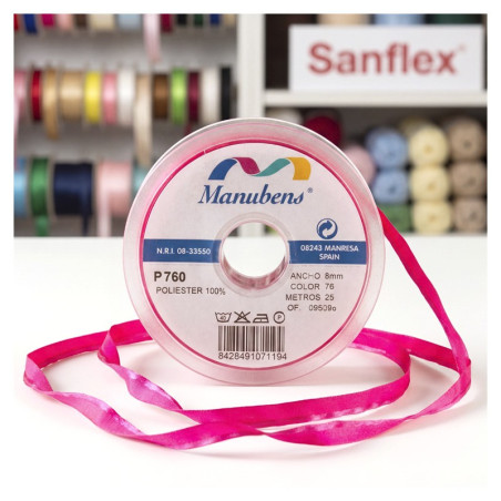 RUBAN DE SATIN VIVANT 8mm ART. 760 M 25 MÈTRES