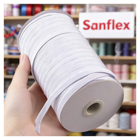 MASKEN MIT ELASTISCHEM BAND WEIß 8MM 200 METER