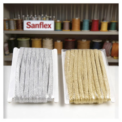 Braid Rubber 2301 Gold-Silver 10mm 25 Meters