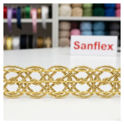 Posamenten Lurex Gold und Silber 15 mm 25 Meter