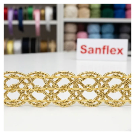 Trimmings Lurex Gold And Silver 15mm 25 Meters
