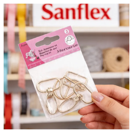 Set 5 pcs hebillas + mosqueton m1356 pack de 5 Blister