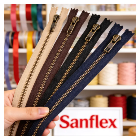 YKK T5 ZIPPERS OLD GOLD TOOTH 35CM PACK 5