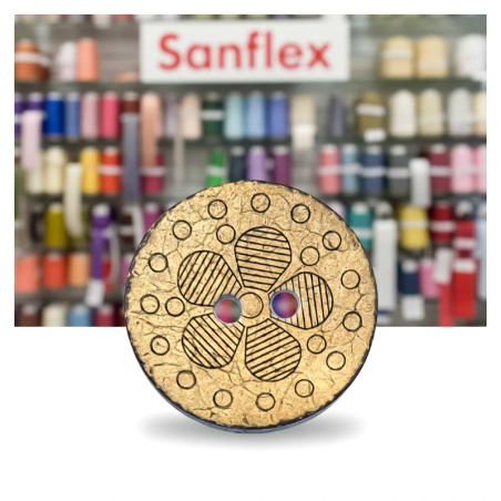 BUTTON FANTASY COCO FR2088 44MM PACK 6 PCS
