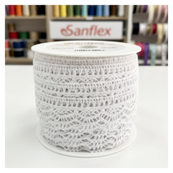 Puntilla bolillo 9433 blanco pieza 25 metros