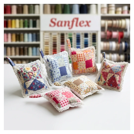Alfileteros Acolchados Estampados Af0036 10x10 Cm Pack 6 Uds