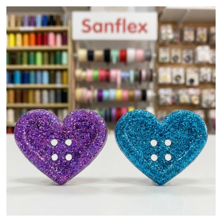 Botones Dress It Up 7 Scrap Large Hearts 6 Blister