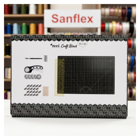 Set Corte Costura/patchwork Texi Negro 90x60 Cm