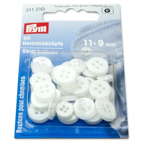 Plastic buttons 9 and 11 mm 311210