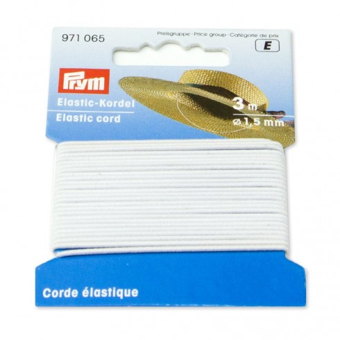 Elastic cord 15mm white 971065