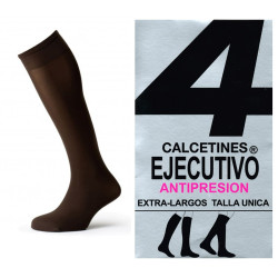 Meia comprida antipressão executiva, embalagem com 12 pares