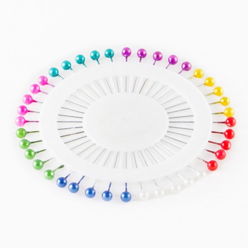 Roulettes of 40 pins bright colors pack 12