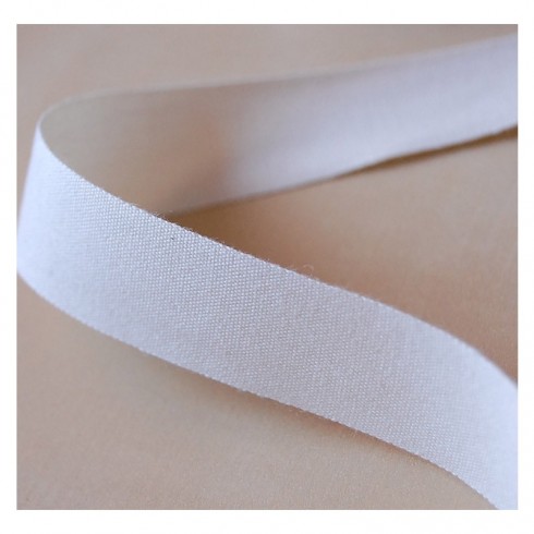 Baumwollband 30 mm 50 Meter Weiß