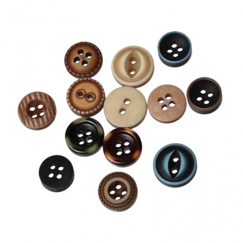 Resin Button Case 58043 Pack 100