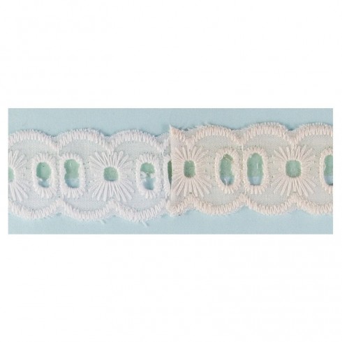 Embroidered strip with bobby pin 29014 5.5cm 13.80m