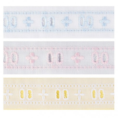 Embroidered strip with bobby pin 213548 25cm 13 - 15m