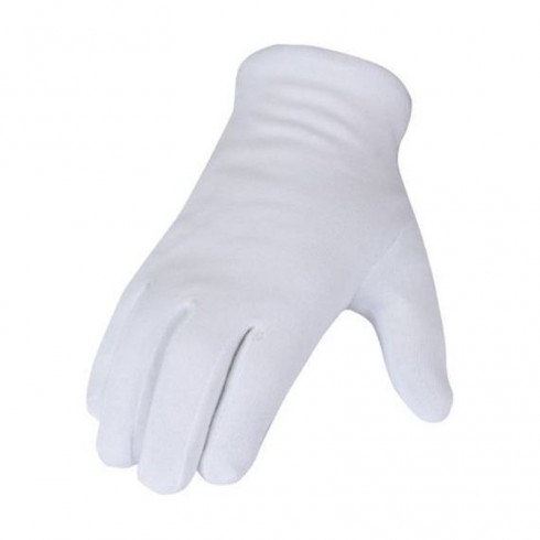 Packung mit 12 Paar Handschuhen aus weißer Baumwolle