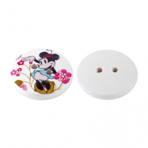 Wooden Button Scrapbooking Little Mouse Pack 50